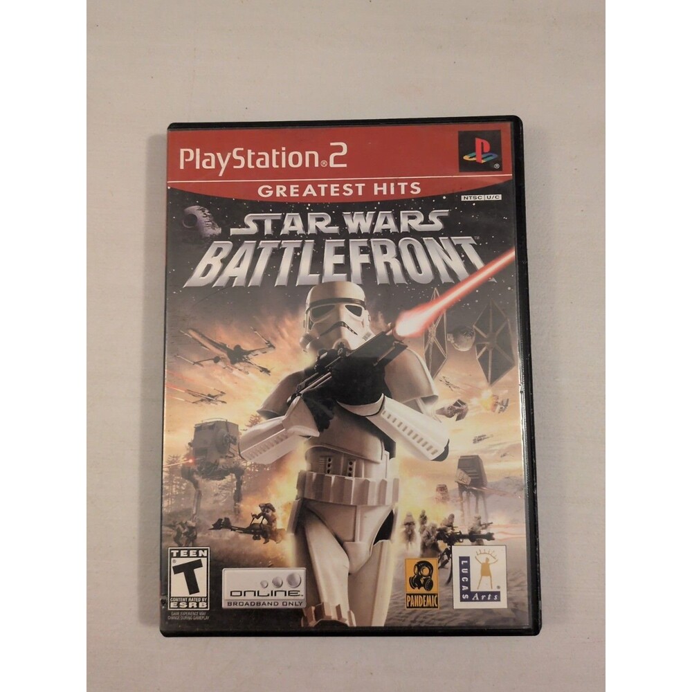 Star Wars: Battlefront (Sony PlayStation 2, 2004) PS 2 Greatest Hits TESTED Work